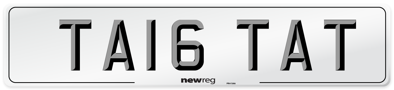 TA16 TAT Number Plate from New Reg